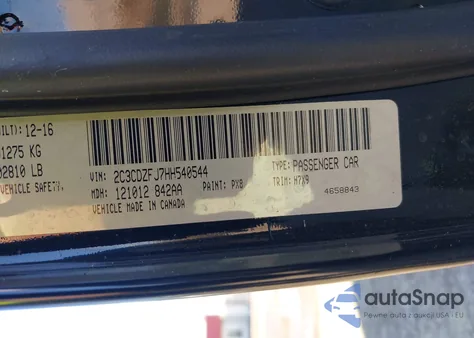 2017 Dodge Challenger T/A 392 из США, поврежденный, VIN 2C3CDZFJ7HH540544